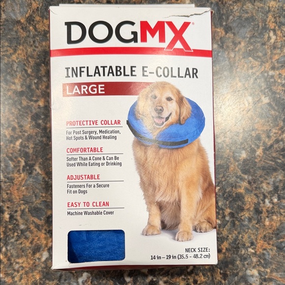 DogMx Other - Blue Inflatable E-Collar for Dogs